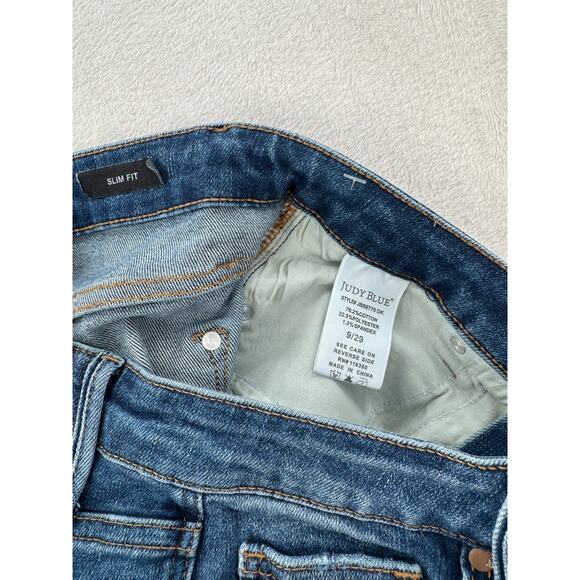 Judy Blue High Rise Slim Jeans Tummy Control 9 29 Johanna - Picture 6 of 12